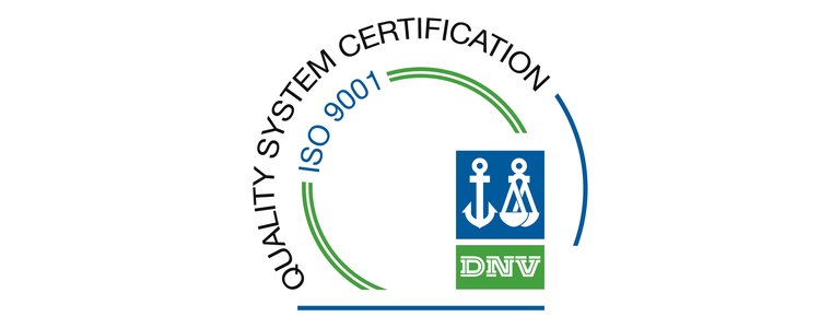 Logotipo de la certificación ISO 9001.